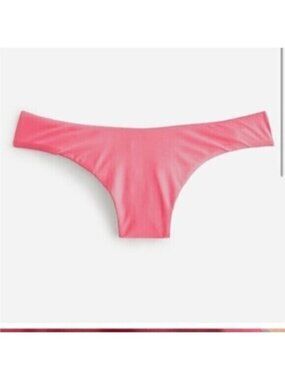NWT J. Crew Light Pink Curved Waist Cheeky Swim Bikini Bottom Size Medium